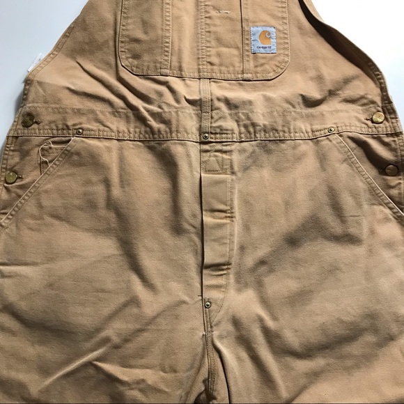 Vintage 90s Carhartt Double Knee Overalls Bib Work Dungaree Size 44 44x30 - Picture 7 of 11